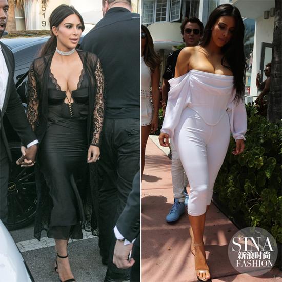 沒(méi)有孕肚的金-卡戴珊也會(huì)高級(jí)的秀性感，偶爾還扮個(gè)小清新