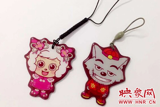 兒童節(jié)紀(jì)念卡以灰太狼和美羊羊為主題人物。