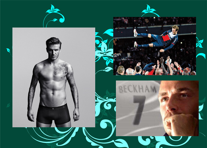 在小貝的最后一戰(zhàn)中，有女球迷含淚打出“再踢一年”的橫幅。也有人認(rèn)為，貝克漢姆的“超級(jí)完美偶像”形象更像是好萊塢打造出來(lái)的，退役也像是一場(chǎng)秀。