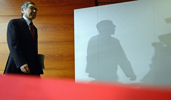 2013年4月4日，日本東京，日本央行行長(zhǎng)黑田東彥。