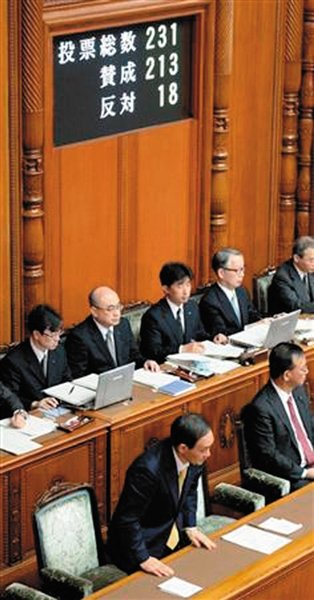 27日，日本國會參議院公布新建“國家安全保障會議”法案投票結(jié)果。