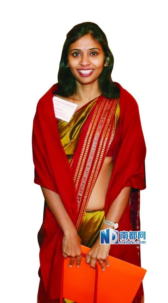 被美國(guó)拘押的印度駐紐約副總領(lǐng)事德夫亞尼·科布拉加德。