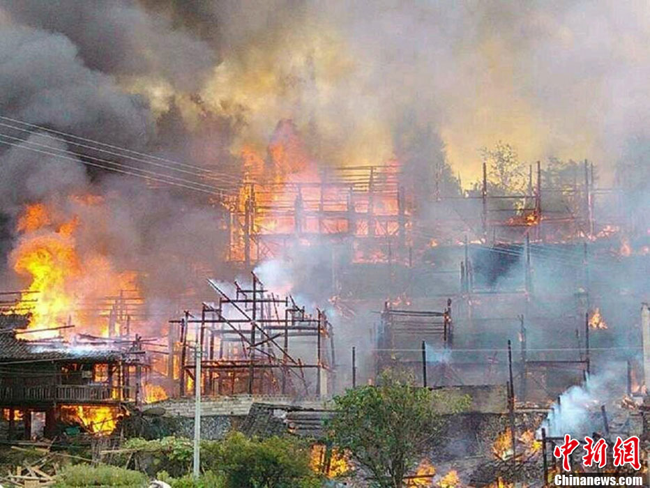 圖為火災現(xiàn)場。沫浠 攝 圖片來源：CFP視覺中國