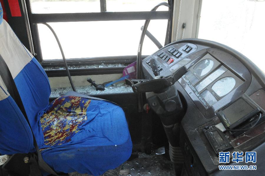 　事發(fā)公交車駕駛室（8月20日攝）。