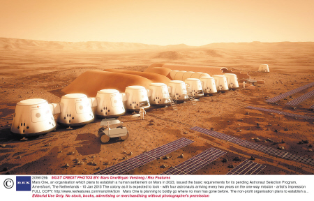 火星永久定居點(diǎn)外部效果圖。 IC供圖