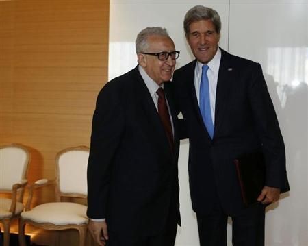 聯(lián)合國-阿盟敘利亞問題特使卜拉西米12日與克里進(jìn)行會(huì)談。