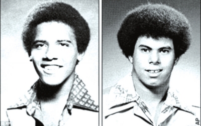 奧巴馬（左）與卡庫嘎瓦（右）高中紀念冊中的照片，當(dāng)時他們非常要好。