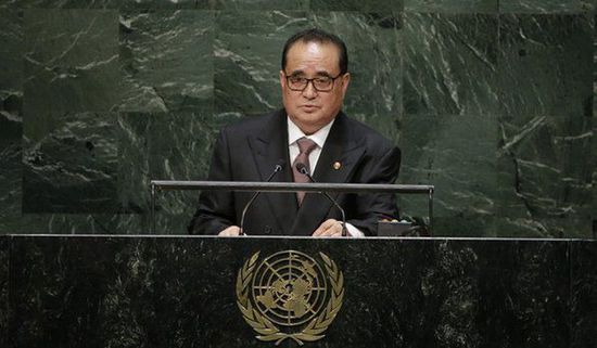 9月27日，朝鮮外相李洙墉在聯(lián)大發(fā)表講話。