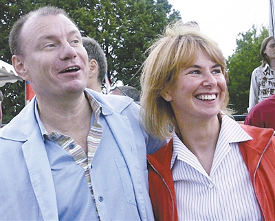 俄羅斯首富弗拉基米爾·波塔寧和前妻納塔利婭。資料圖片