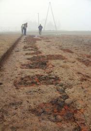 　　鋸齒狀的大型建筑基址。