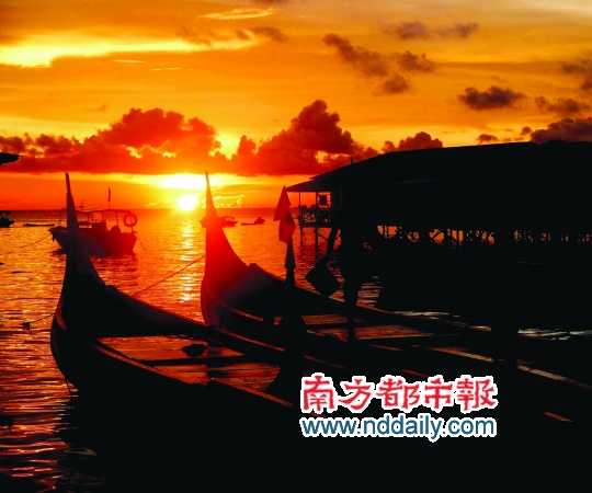 馬布村的日落。