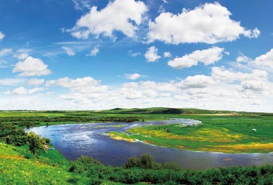 　　抻直后長度超過黃河10倍的莫日格勒河。　