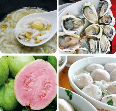 滿街可見新鮮的海鮮、瓜果和手打牛肉丸