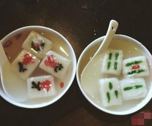 來碗清一色！火鍋店推出創(chuàng)意麻將湯圓