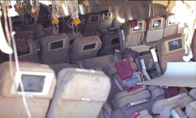 7日，美國(guó)舊金山，失事客機(jī)內(nèi)景曝光。圖/CFP