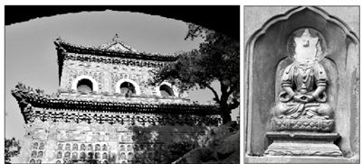 智慧海外景(左圖)和受損佛像。圖/CFP