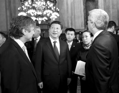 　會(huì)見(jiàn)阿根廷議長(zhǎng)。