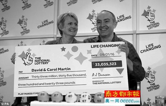 英國老夫妻獲史上最大樂透彩頭獎(jiǎng)6600萬英鎊