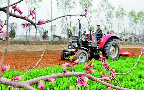　　3月25日，武陟縣龍源辦事處東馬曲村村民正在田里耕作。時下正值春耕時節(jié)，武陟農(nóng)民紛紛抓住有利時機(jī)