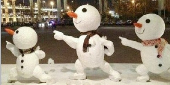 創(chuàng)意十足！日系列卡通雪人走紅