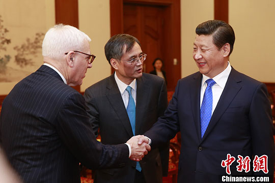 10月23日，中國國家主席習(xí)近平在北京釣魚臺國賓館會見清華大學(xué)經(jīng)濟(jì)管理學(xué)院顧問委員會海外委員。