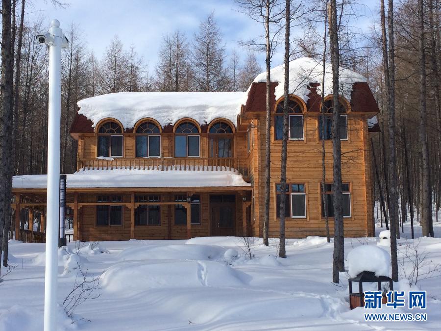 穗豐園里的高檔木制別墅（2013年12月8日攝）。新華社記者程子龍攝