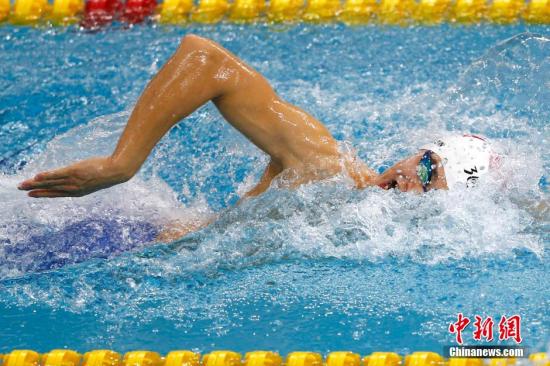 資料圖：9月21日上午，仁川亞運會游泳比賽在文鶴樸泰桓游泳館拉開大幕。