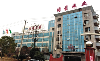 月11日，婁底市經(jīng)濟(jì)技術(shù)開發(fā)區(qū)內(nèi)，同星米業(yè)和吳哥世家兩家公司因借貸資金鏈斷裂，公司大門緊鎖。新京報(bào)記