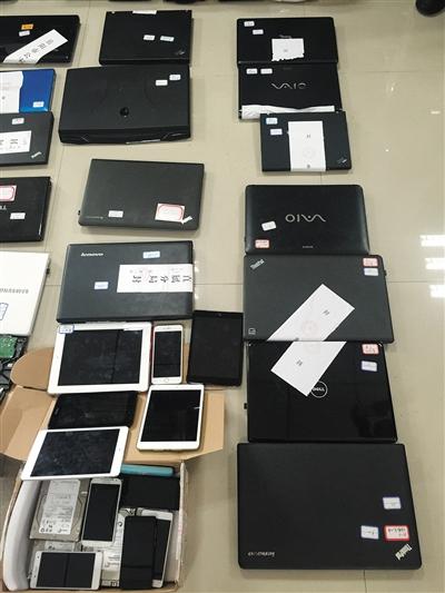 警方查獲的部分作案工具。新京報(bào)記者 吳為 攝