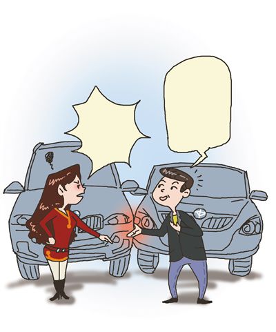 男司機(jī)追看美女司機(jī)致兩車(chē)擦掛 欲互留電話私了