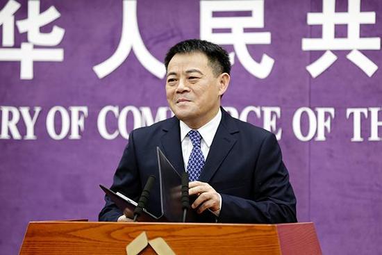 商務(wù)部發(fā)言人孫繼文。資料圖