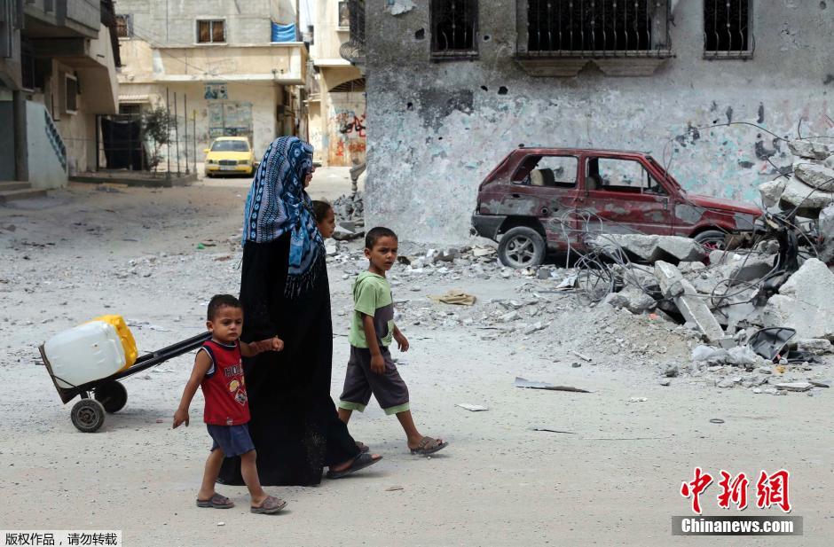 以色列對(duì)加沙發(fā)動(dòng)地面進(jìn)攻 民眾攜羊群逃難 以色列對(duì)加沙發(fā)動(dòng)地面進(jìn)攻 民眾攜羊群逃難