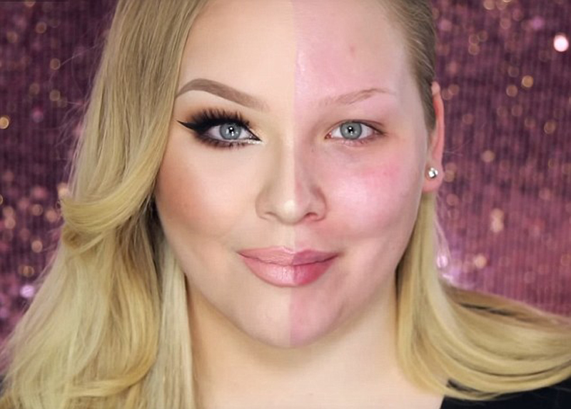 尼基左右臉的巨大差距讓網(wǎng)友驚呼看到了“化妝的神奇力量”。