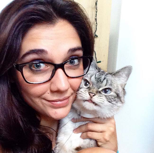 Loki和它的主人凱特的合照。