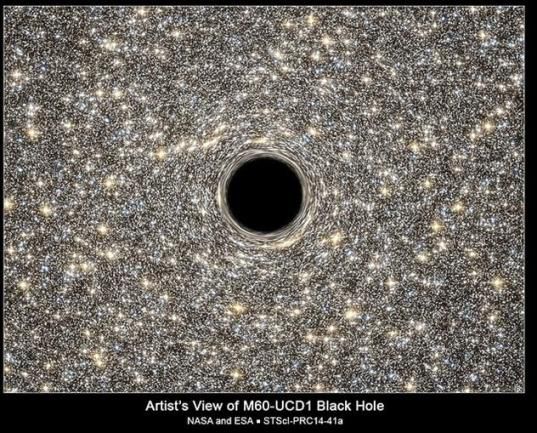 極小星系中發(fā)現(xiàn)超大黑洞質量約為2100萬個太陽