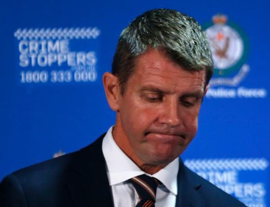 　新南威爾士州州長Mike Baird出席新聞發(fā)布會。