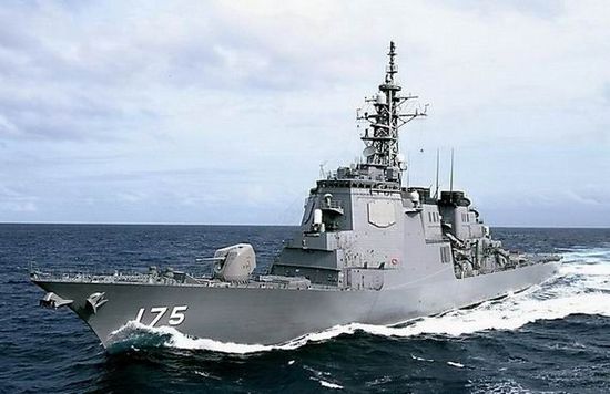 資料圖：日本宙斯盾級(jí)導(dǎo)彈驅(qū)逐艦妙高號(hào)(DD175)。