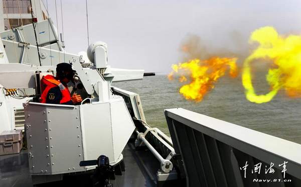 資料圖：海軍056護衛(wèi)艦進行訓(xùn)練。